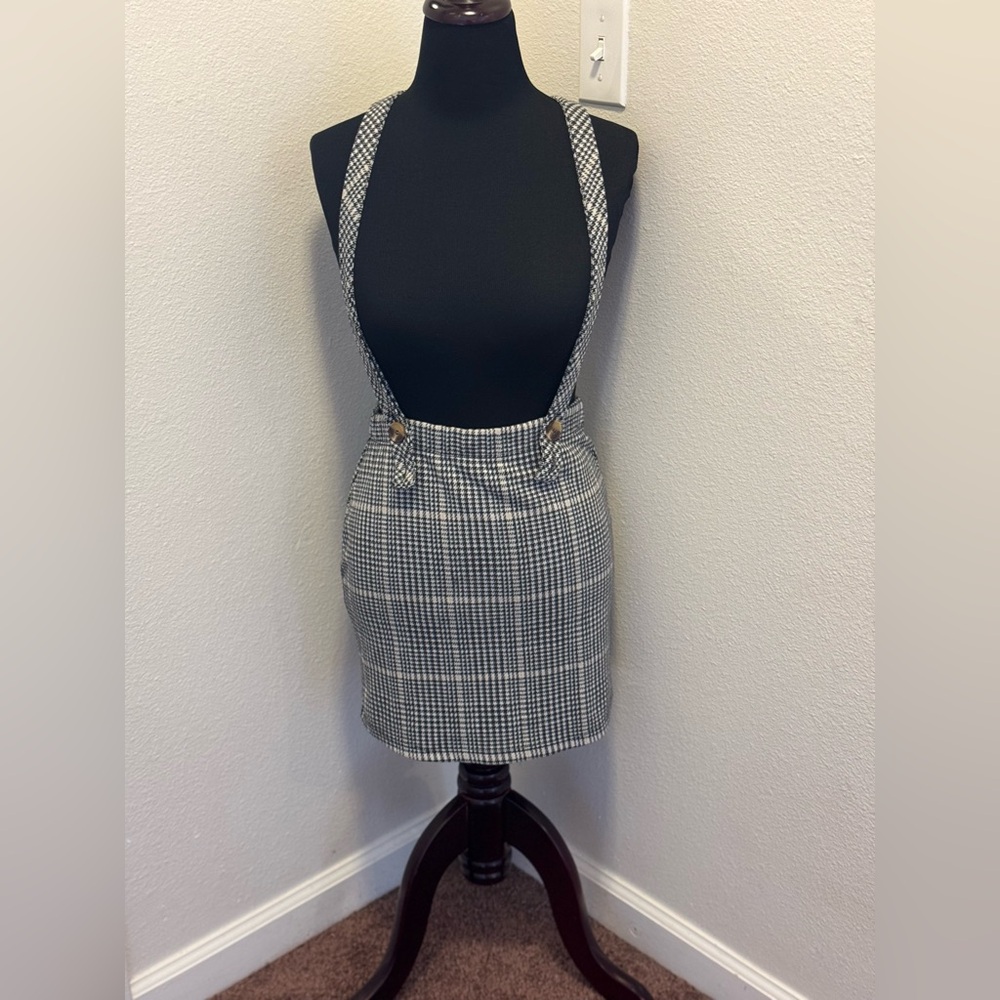 2 FOR $20Holluster Plaid Jumper Suspenders Pinafore Skirt Overalls School Girl S - Picture 2 of 10